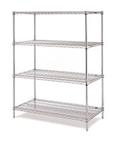 Four Shelf Wire Shelving Unit